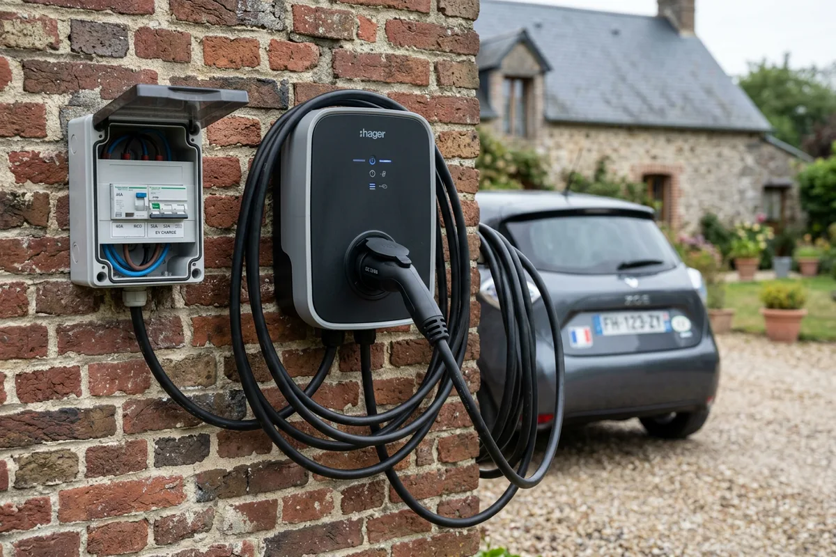Pose d'une Wallbox performante avec câble de recharge adapté à Callas.