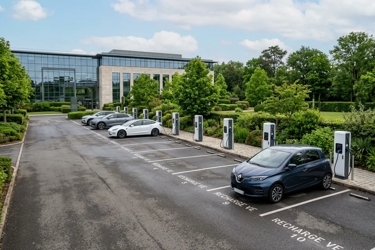 Aménagement d'un parc de bornes de recharge pour véhicules professionnels à Chandon.