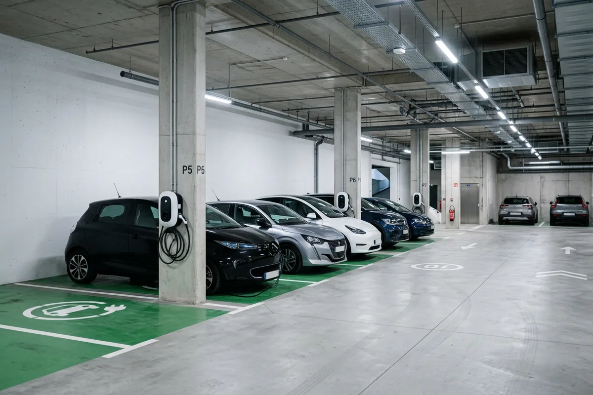 Solution d'installation borne de recharge en copropriété et parking collectif à Saint-Marcel-d'Ardèche.